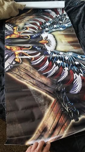 Customer photo review of US Bald Eagle Truck Tailgate Decal Custom Patriotic Car Accessories