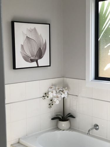 Customer photo review of TOP174-Black & White flower 50x50cm