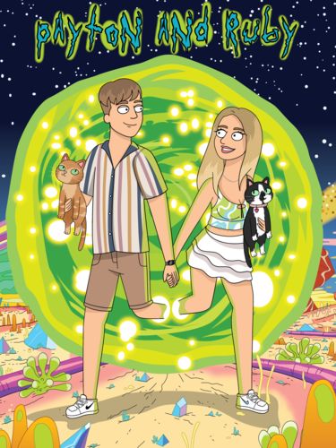 Customer photo review of 'Rick and Morty' Custom Portrait