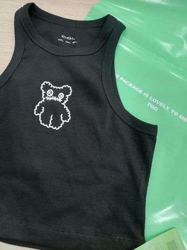 Customer photo review of Voodoo Bear Cutaway Tank Top-Halloween Exclusive