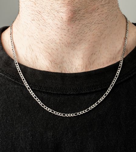 Customer photo review of Figaro Chain Necklace - Silver