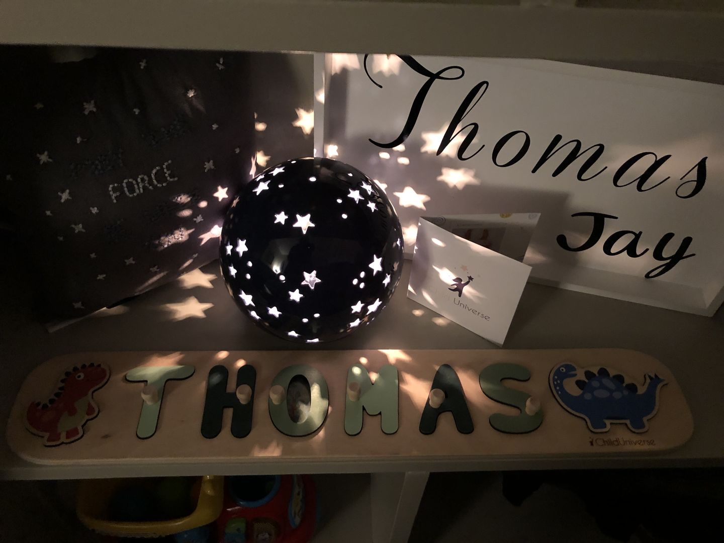 Customer photo review of Boy Dinosaur Name Puzzle
