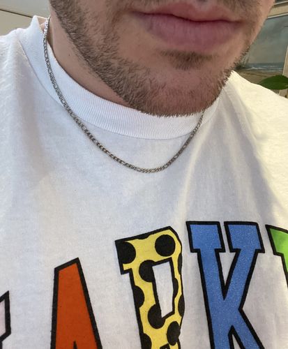 Customer photo review of Figaro Chain Necklace - Silver