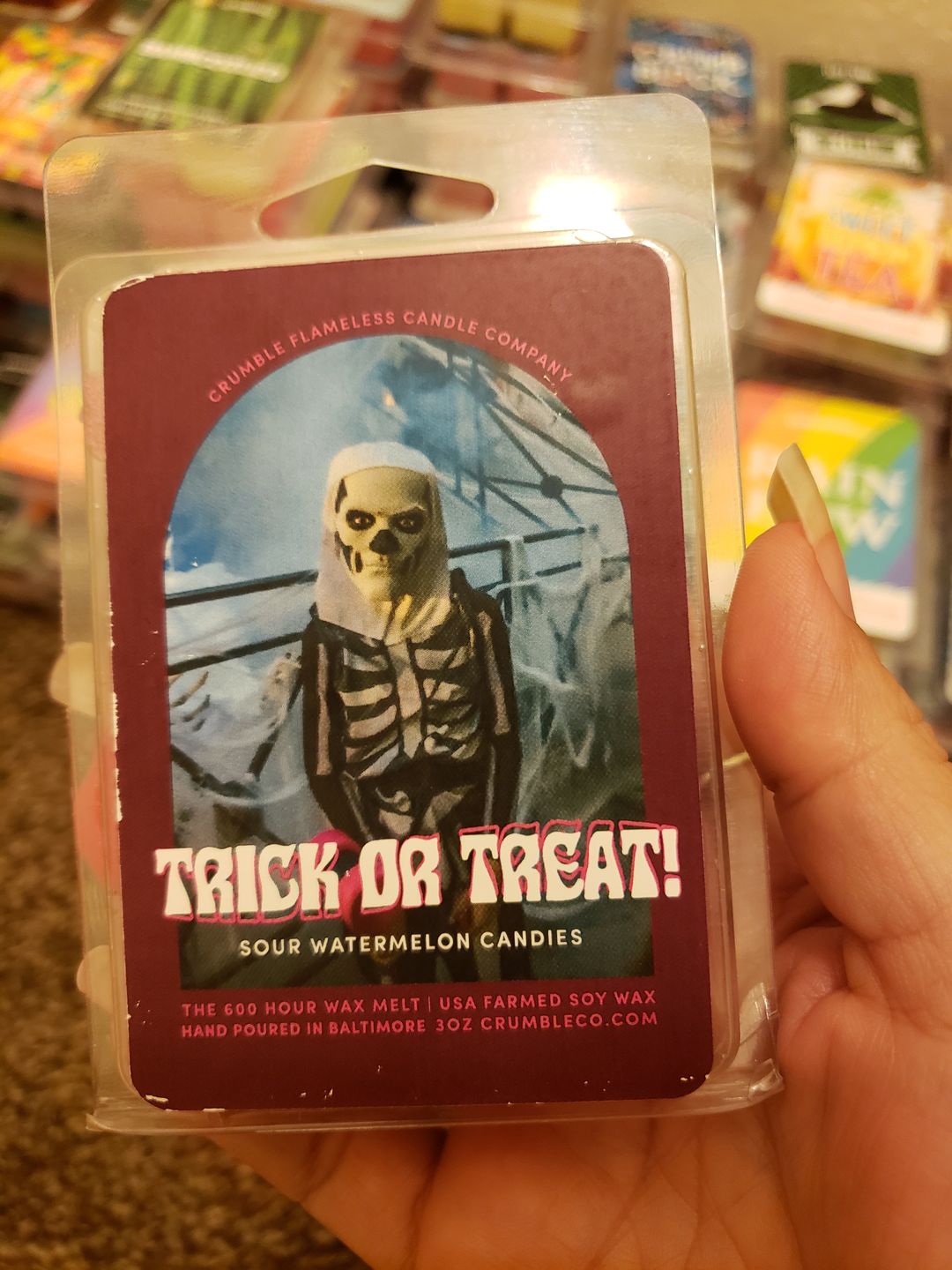 Customer photo review of Trick Or Treat Wax Melts