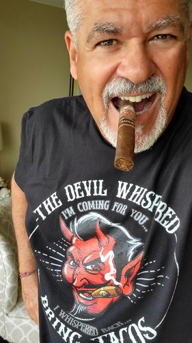 Customer photo review of The Devil Whispered...Bring Tacos OG T-Shirt