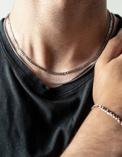 Customer photo review of Figaro Chain Necklace - Silver