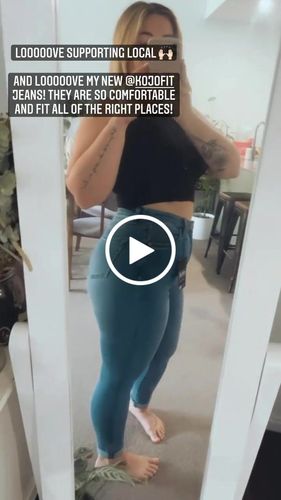 Customer video review of Impact High Waisted Skinny Jeans - Indigo