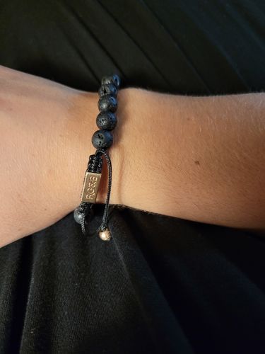 Customer photo review of Minimal Collection - 4mm Lava Stone Bead Bracelet