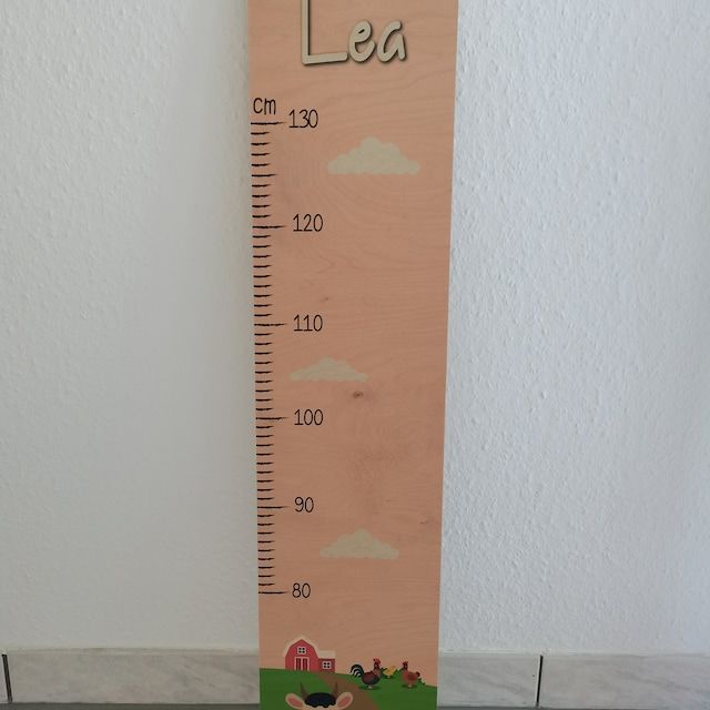 Customer photo review of Personalisierte Messlatte Elefant