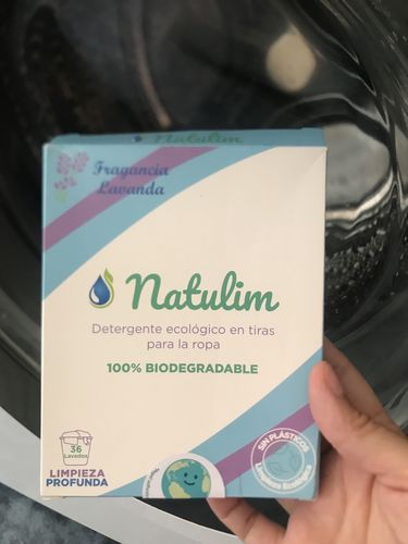 Customer photo review of Eco-Tiras de Detergente 40 lavados Natulim