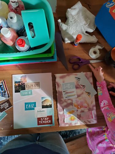 Customer photo review of The Vision Board Book: 700+ words and images to visualize your goals and dream life