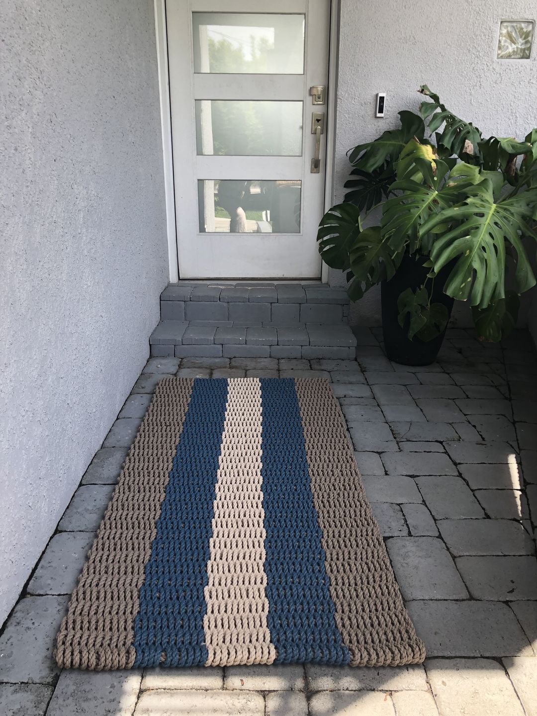 Customer photo review of Rope Doormat - Kiawah Shoreline Stripe