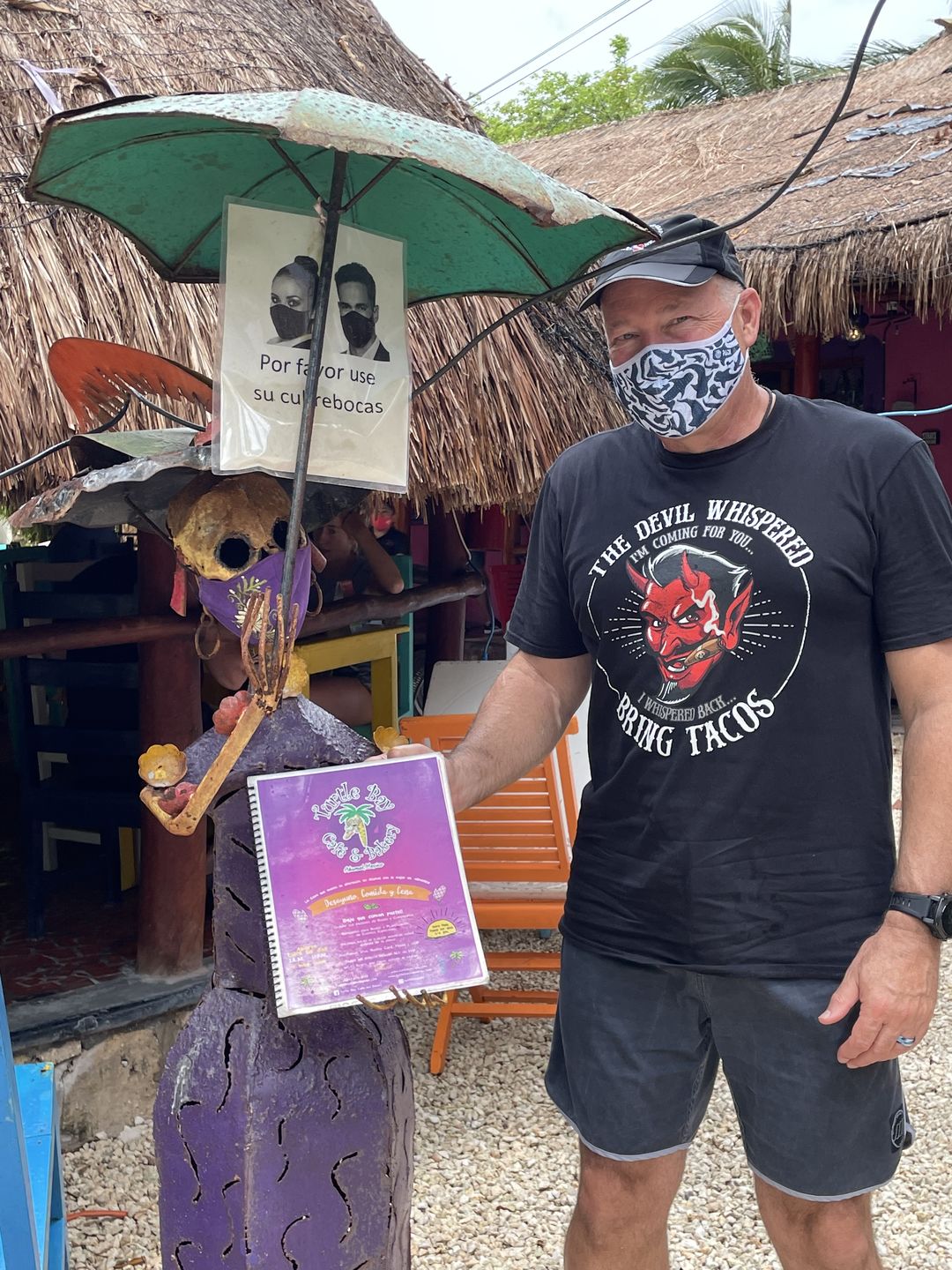 Customer photo review of The Devil Whispered...Bring Tacos OG T-Shirt