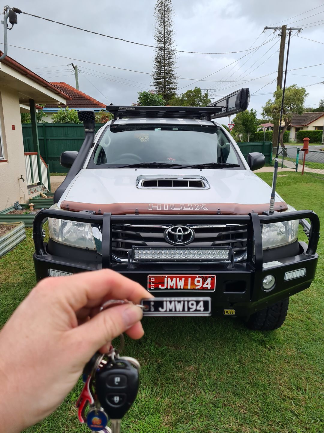 Customer photo review of QLD Classic Licence Plate Custom Keychain