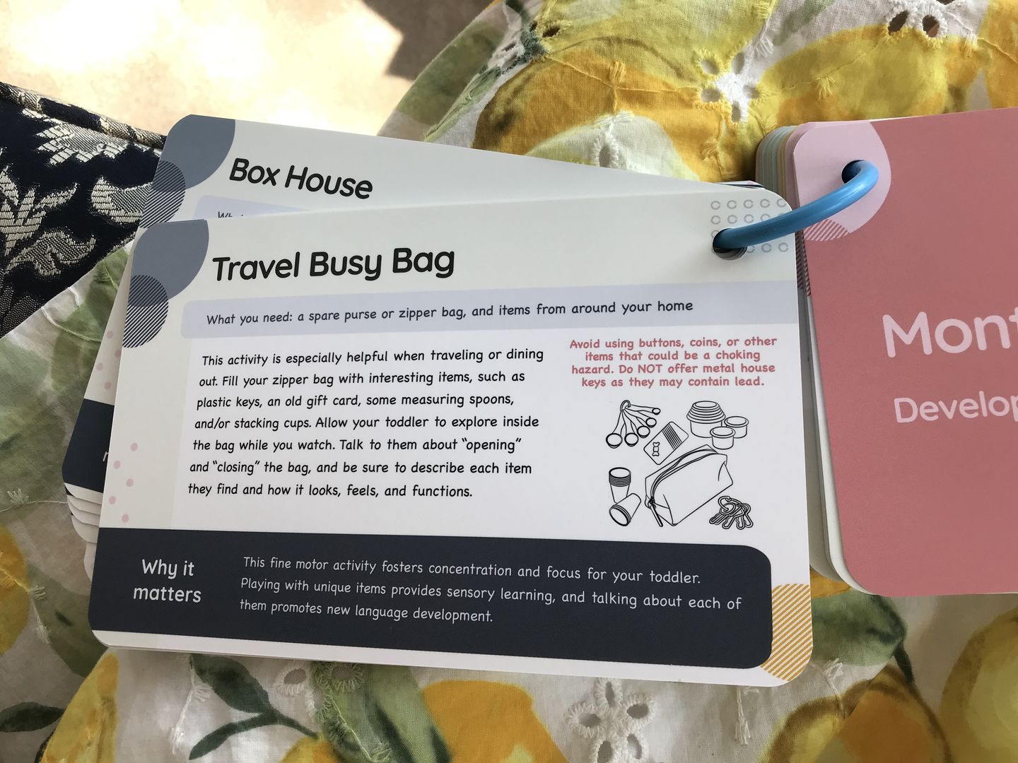 Customer photo review of Curious Toddler™️ Activity Cards