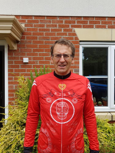 Customer photo review of Skull & Gears Red Long Sleeve Cycling Jersey