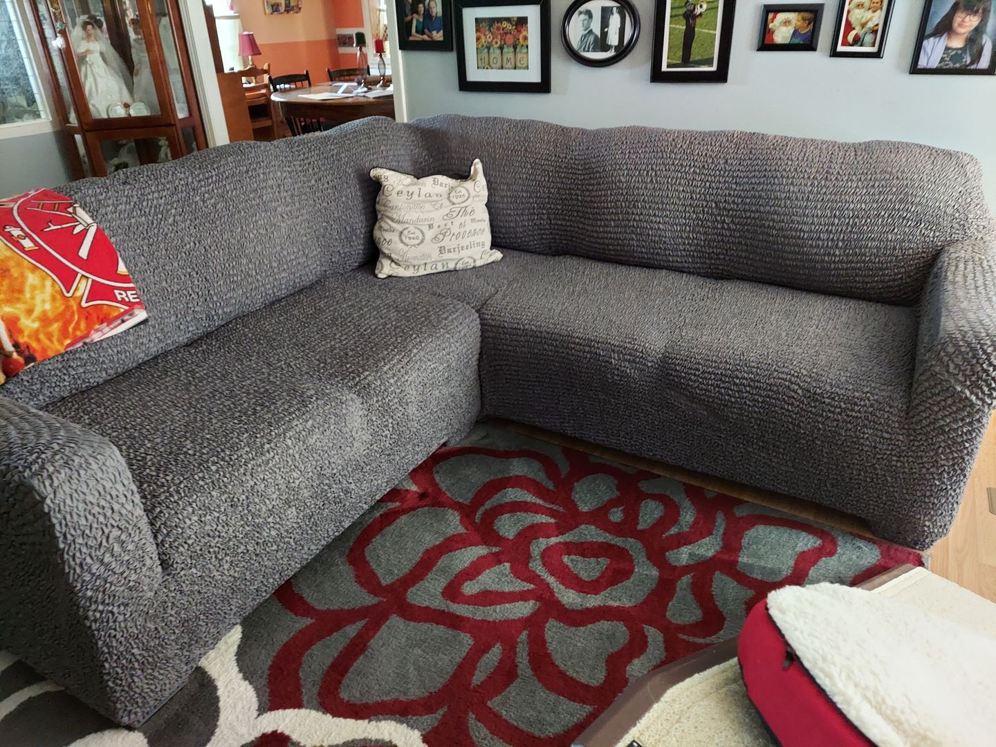 Customer photo review of Corner Sofa Slipcover, Comfort Collection