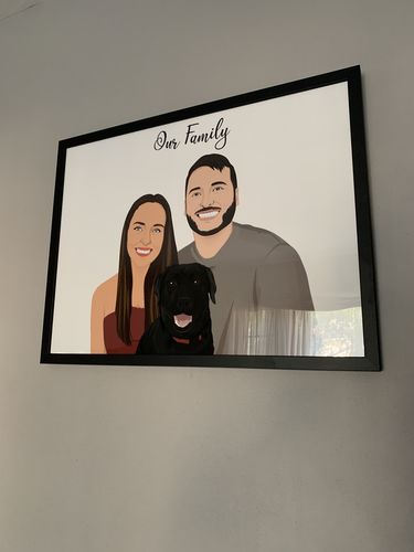 Customer photo review of Custom Framed Family Portrait