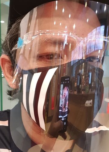 Customer photo review of ADIDAS FACE COVER 3-STRIPES