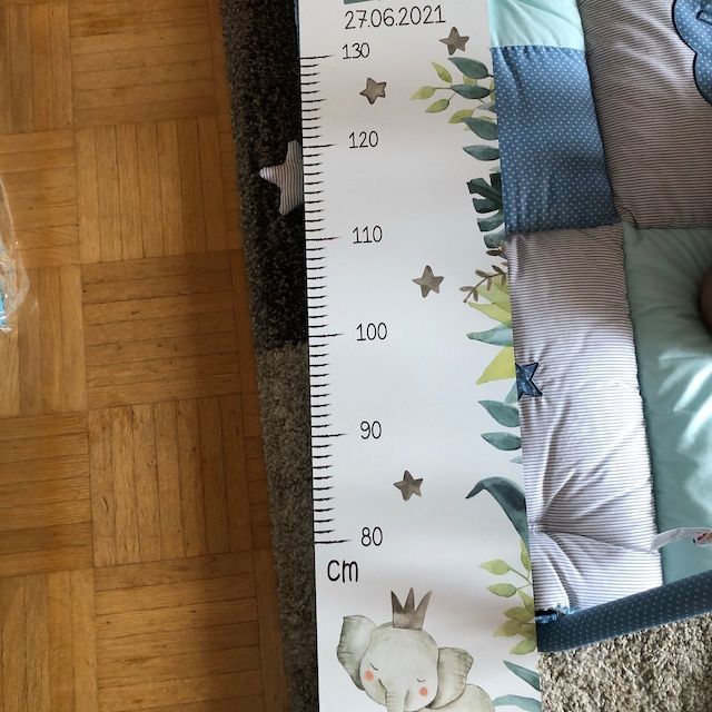 Customer photo review of Personalisierte Messlatte Elefant