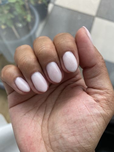 Fotorecensie van een klant over Fiber base gel "Didier Lab", Shimmer White,