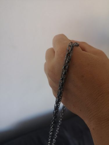 Customer photo review of Sterling silver 925 oxidized rope chain
