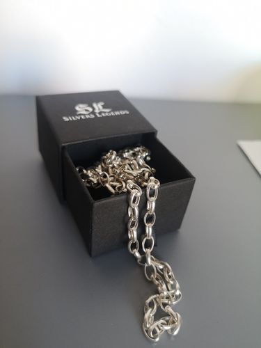 Customer photo review of Sterling silver 925 polished rollo chain