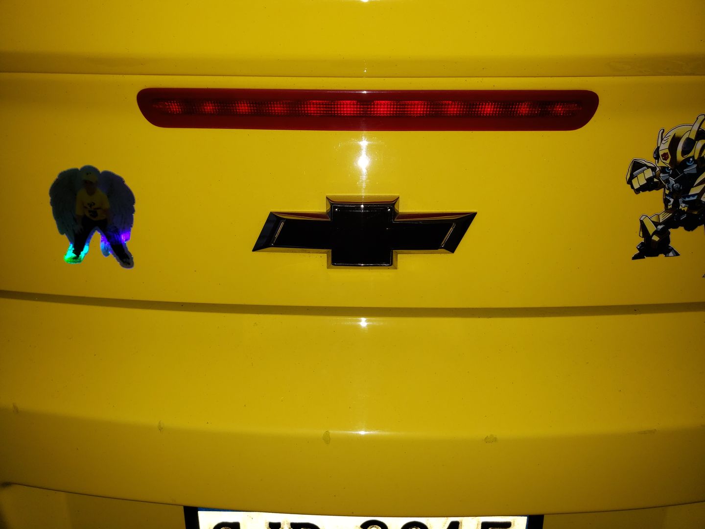 Customer photo review of Chevrolet Camaro 2010-2013 grille & trunk bow-tie pre-cut decal set
