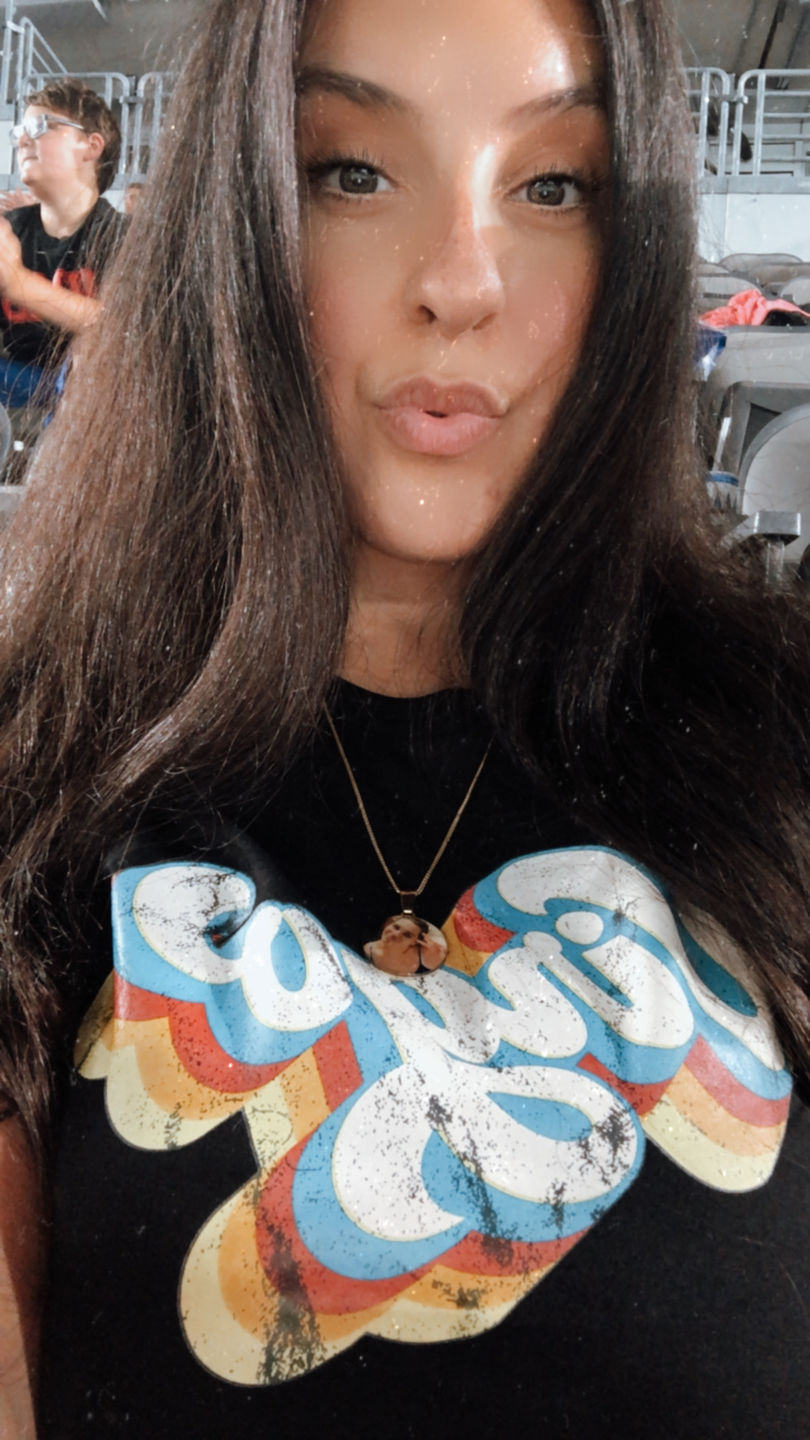 Customer photo review of Retro Distressed Virgo Zodiac Shirt