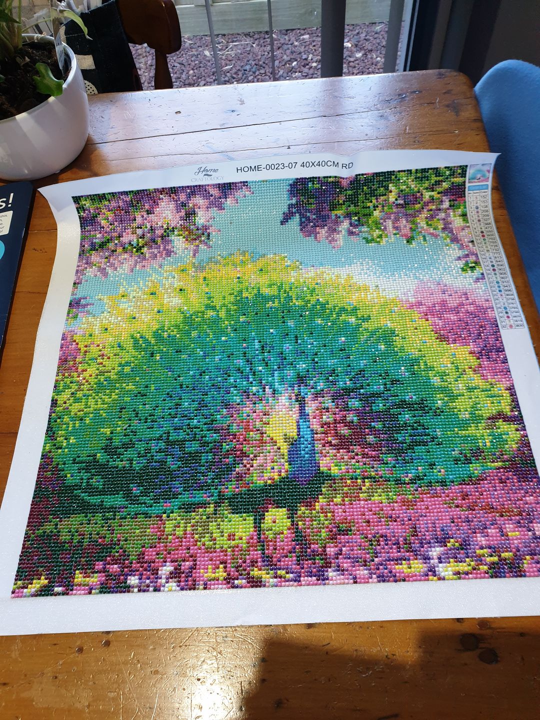 Customer photo review of Beautiful Peacock Feathers - Diamond Painting Kit