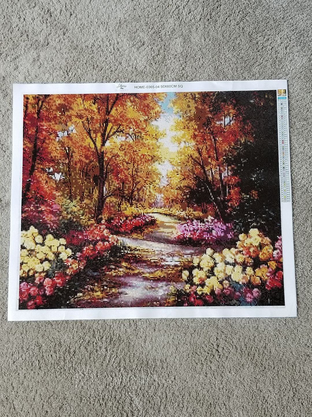 Customer photo review of Trees and Flowers - Diamond Painting Kit