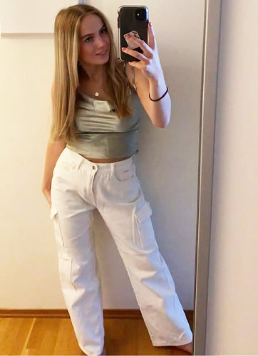 Customer photo review of Blaine Skate Jeans