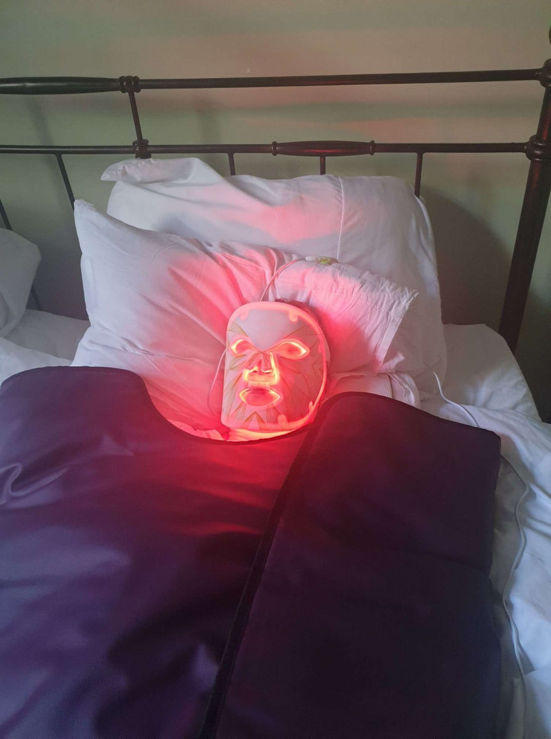 Customer photo review of LED Light Therapy Mask