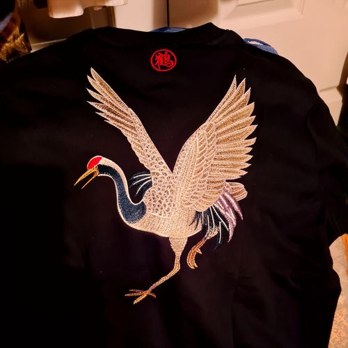 Customer photo review of Crane Embroidery Sweatshirt