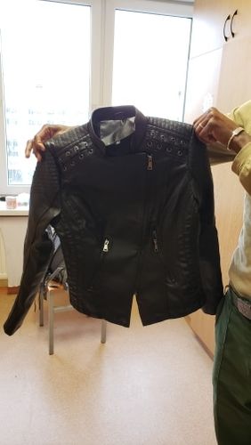 Customer photo review of 2021 Washed Lambskin Leather Jacket