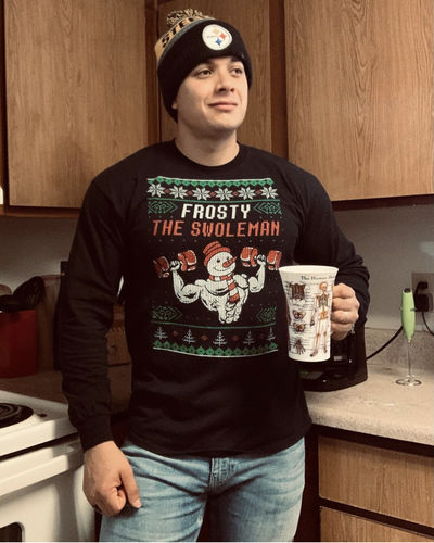 Customer photo review of Frosty The Swoleman - Long Sleeve