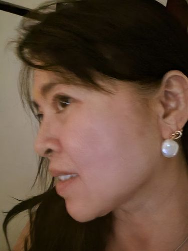 Customer photo review of CHRISSY - Baroque Pearl Earrings