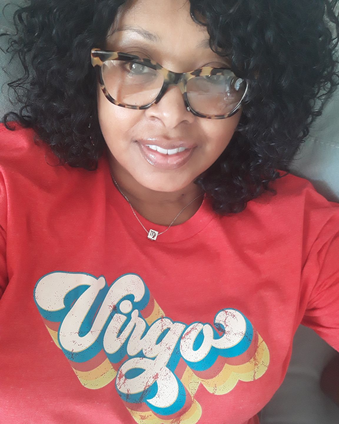 Customer photo review of Retro Distressed Virgo Zodiac Shirt