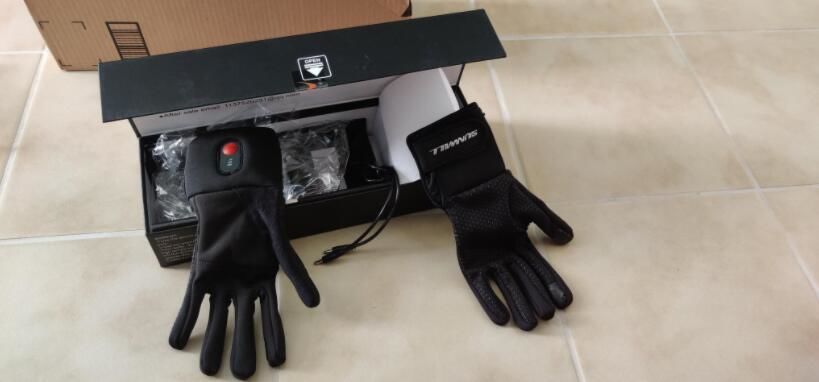 Customer photo review of Rechargeable Electric Finger Touch Screen Thin Heated Glove Liners | Savior
