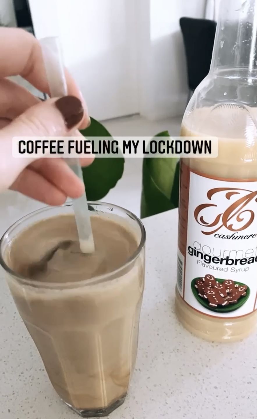 Customer photo review of Gingerbread Coffee Syrup