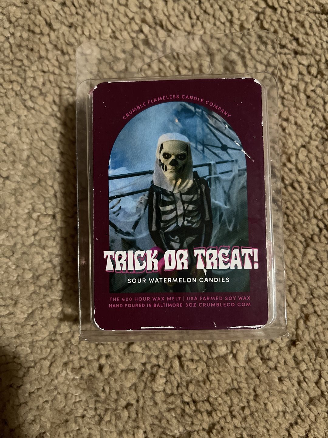 Customer photo review of Trick Or Treat Wax Melts