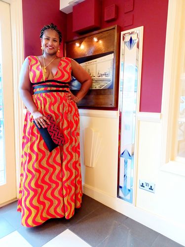 Customer photo review of African Print Deka Dress