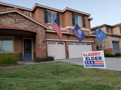 Customer photo review of Larry Elder For California Governor Yard Sign