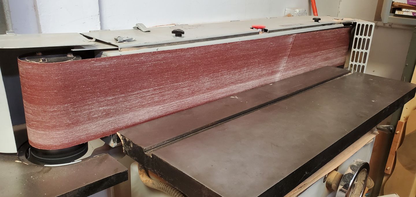 Customer photo review of 6 X 108 Inch Aluminum Oxide Sanding Belts, 2 Pack