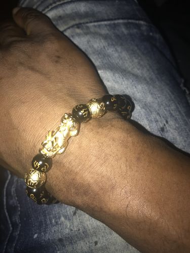 Customer photo review of CF - Feng Shui Black Obsidian Wealth Bracelet Bundle