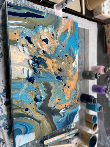 Customer photo review of Workshop: Acrylic Pouring / Einstieg ins Acrylgießen