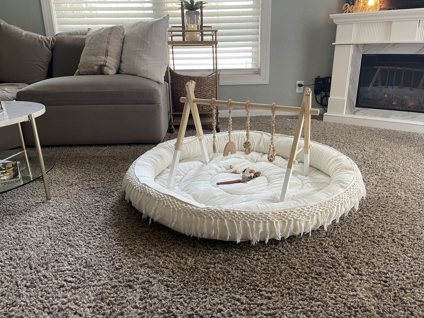 Customer photo review of round play mat - large