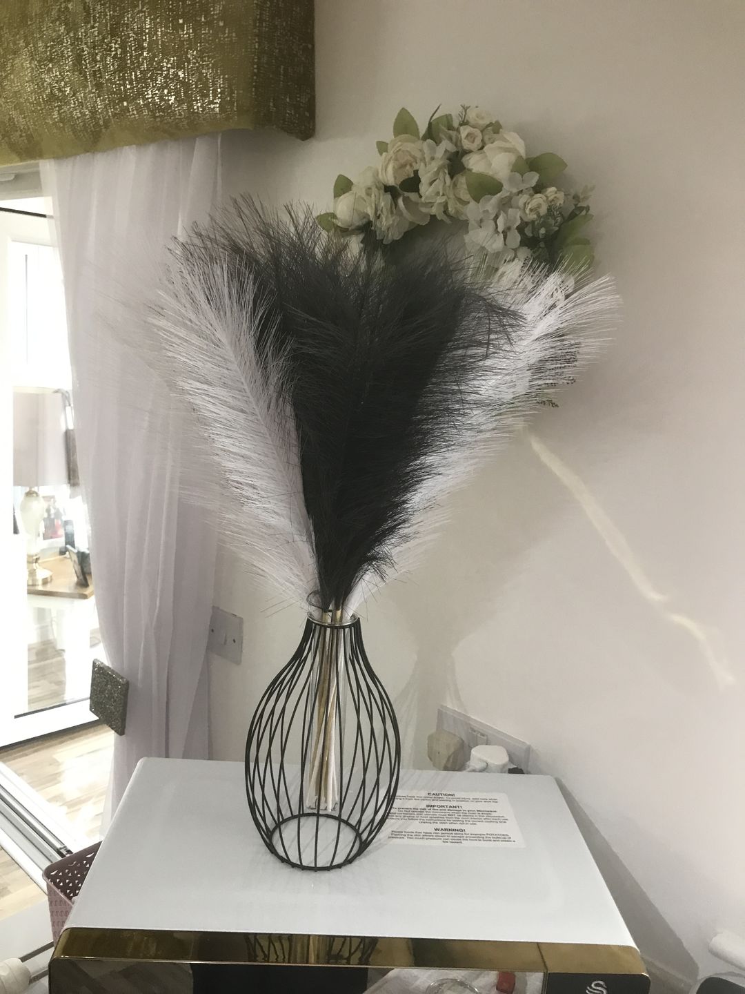 Customer photo review of Faux Pampas Grass - White