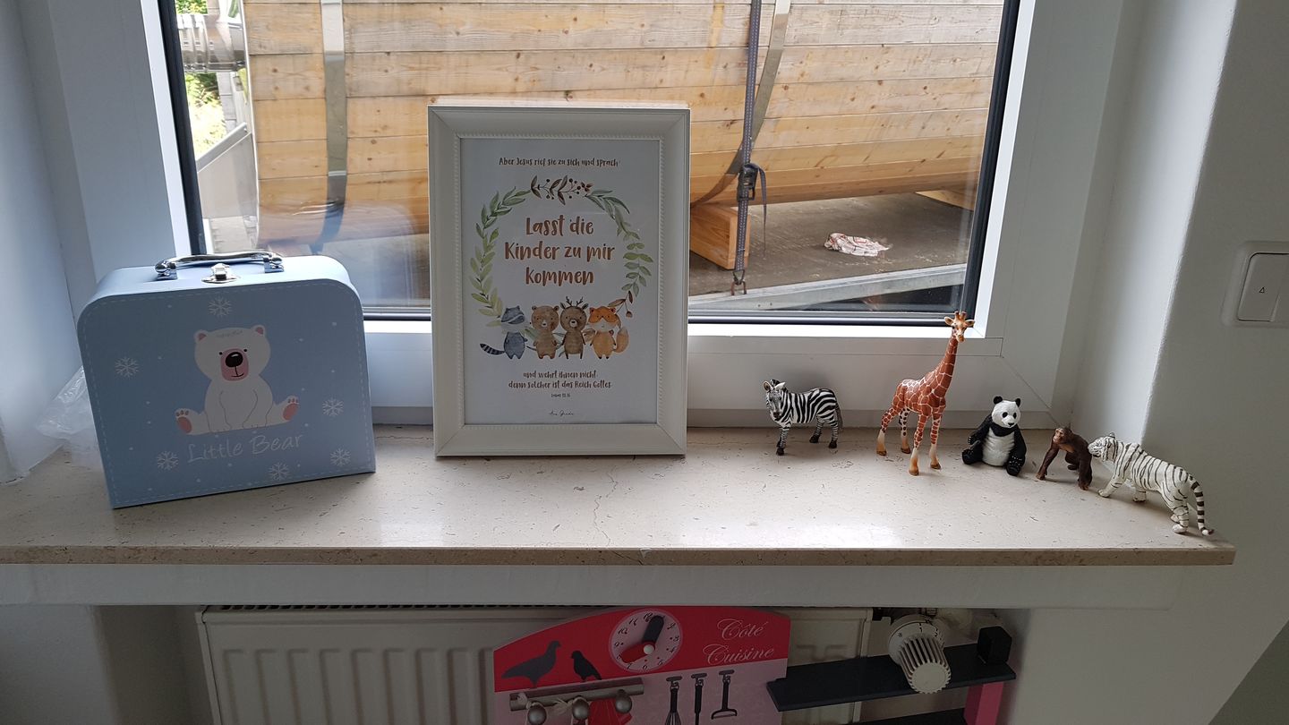Customer photo review of Poster "Lasst die Kinder zu mir kommen" · A3 / A4 · Bibelvers Deutsch
