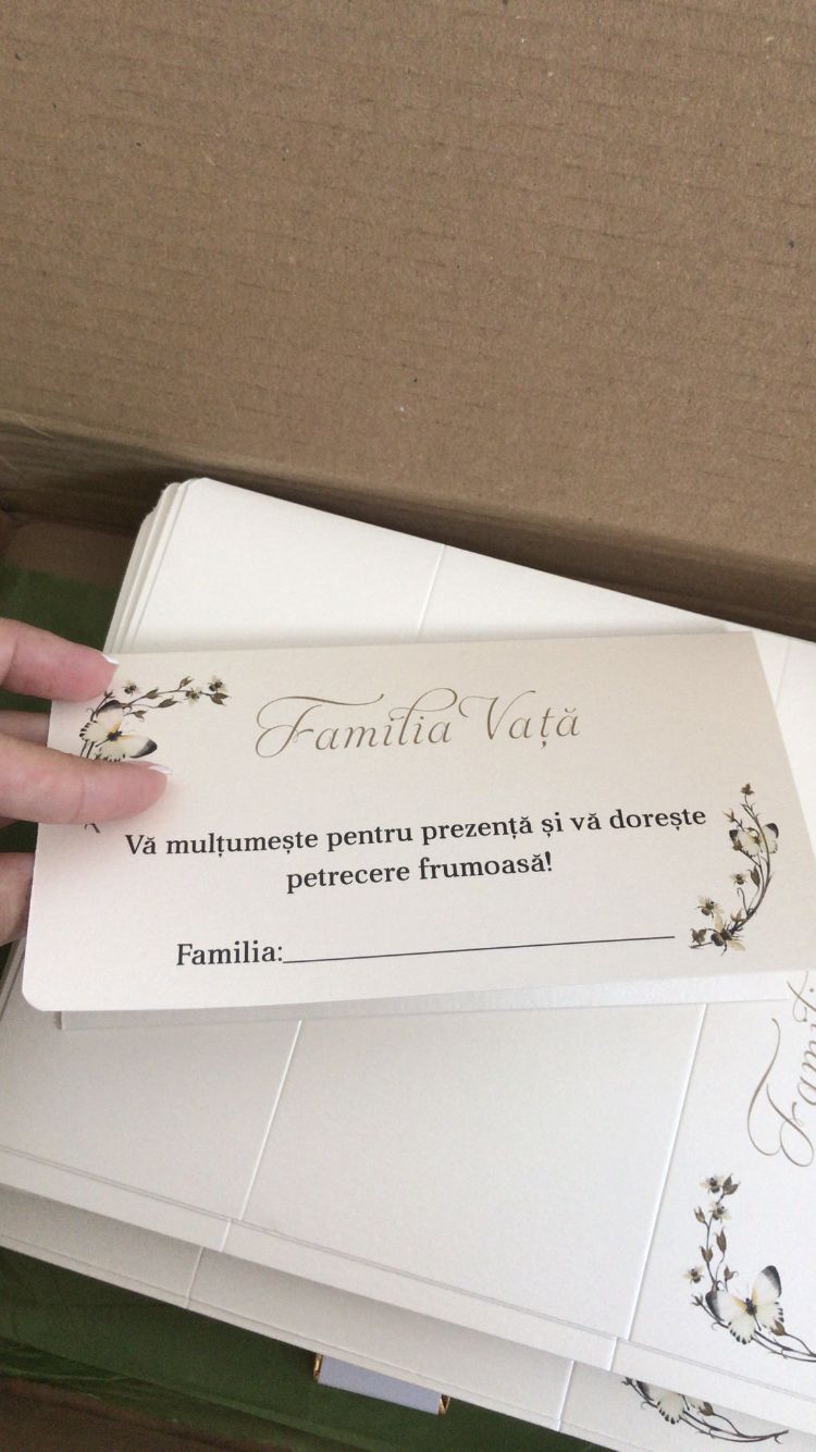 Customer photo review of Classical apes, invitație botez, handmade